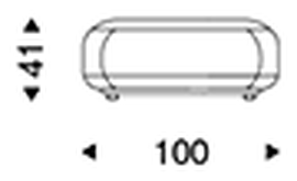 Sierra Ottoman by Cattelan Italia, size drawing 3