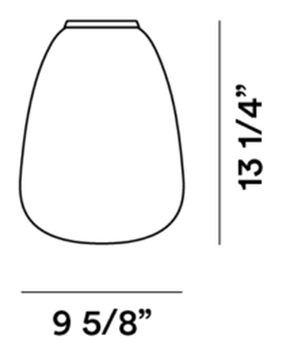 Rituals 1 Semi Wall Lamp by Foscarini, size drawing