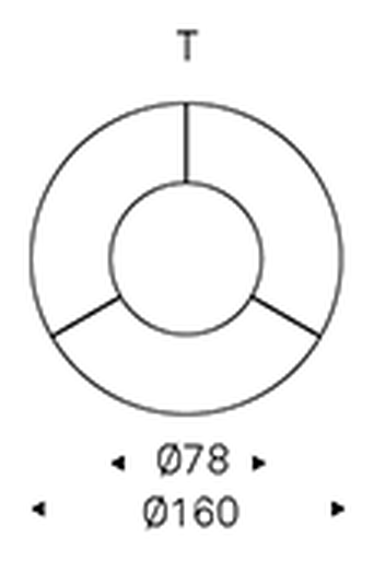 Rado Ker-Wood Round Dining Table by Cattelan Italia, size drawing 3