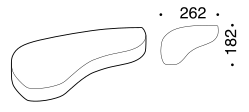 Papilo Outdoor Sofa by Ditre Italia, size drawing: Base for island