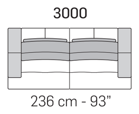 Egeo Sofa by Nicoline, size drawing 2