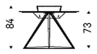 Storm Desk by Cattelan Italia, size drawing 1