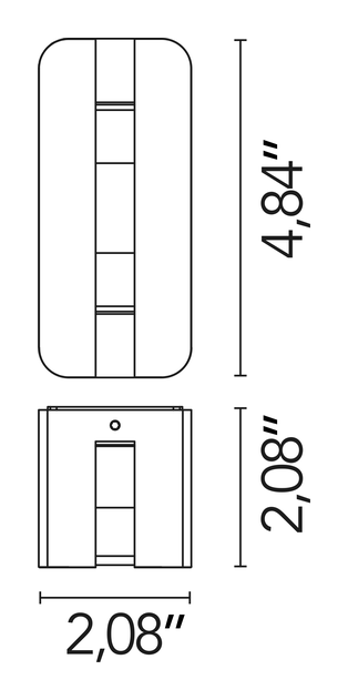 Fenestra 24V Window Light by Flos, size drawing