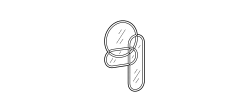 Multitude Mirror by Ditre Italia, size drawing: Multitude me small mirror