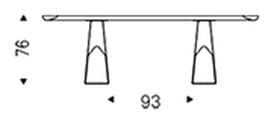 Mad Max Keramik Premium Dining Table by Cattelan Italia, size drawing 1