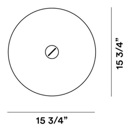 Bit 3 Wall Lamp by Foscarini, size drawing