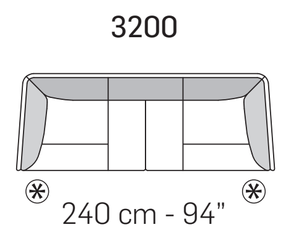 Gary Sofa by Nicoline, size drawing 3