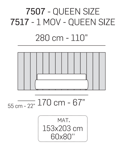 Dafne Bed by Nicoline, size drawing 3