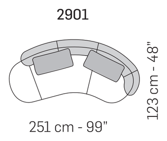 Amalfi Sofa by Nicoline, size drawing 5