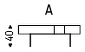Lingotto Coffee Table by Cattelan Italia, size drawing 1