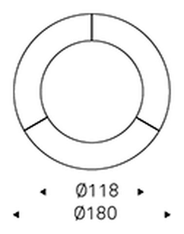 Atrium Ker-Wood Round Dining Table by Cattelan Italia, size drawing 3