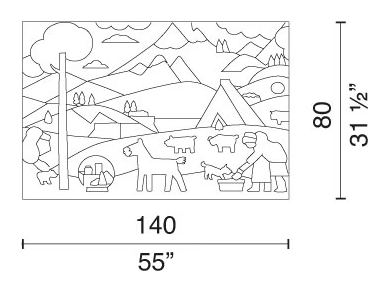 A-Punti Rug Collection by Cappellini, size drawing: CFC5