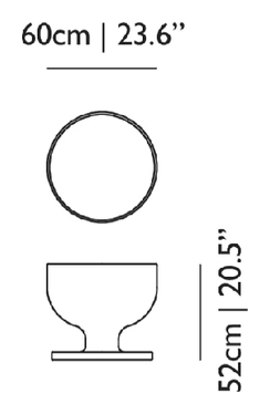 Elements 007 Side Table by Moooi, size drawing