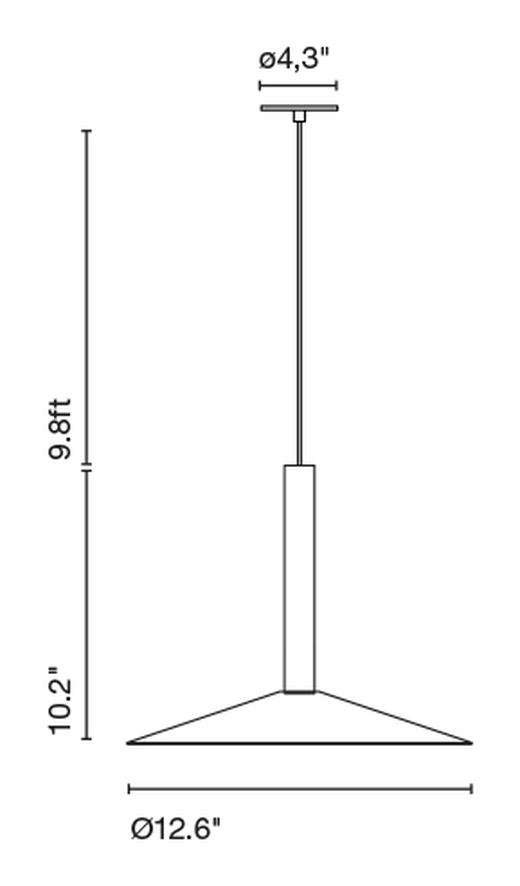 Milana Pendant Lamp by Marset, size drawing: Milana 32