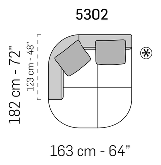 Aura Sofa by Nicoline, size drawing 8
