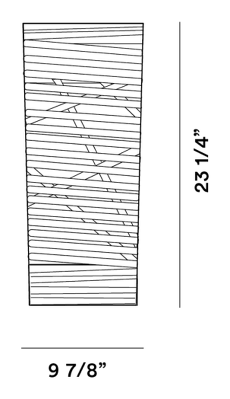 Tress Wall Lamp by Foscarini, size drawing: Tress Grande