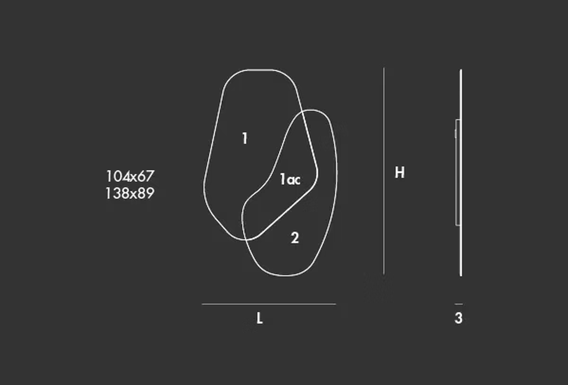 Fusion Mirror by Sovet, size drawing