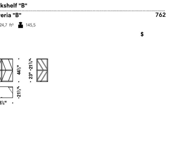 Secret Cubic Shelves by Moroso, size drawing 2
