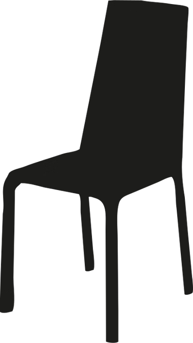 Alice Chair by Bontempi, size drawing: 40.17
