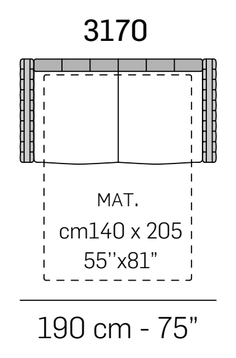 Kleo Sofa Bed by Nicoline, size drawing 3