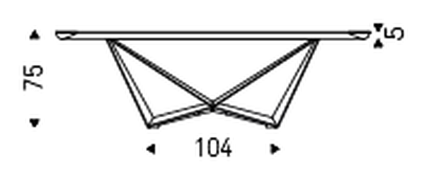 Skorpio Keramik Premium Dining Table by Cattelan Italia, size drawing 3