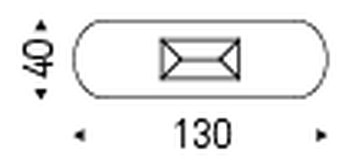 Diapason Console Table by Cattelan Italia, size drawing 3