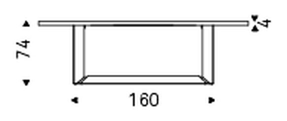 Dragon Wood Dining Table by Cattelan Italia, size drawing 4