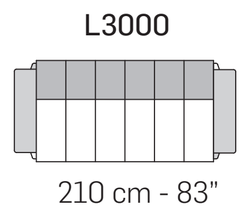 Zara Light Sofa by Nicoline, size drawing 2