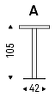 Ribot Keramik Bistrot Table by Cattelan Italia, size drawing 1