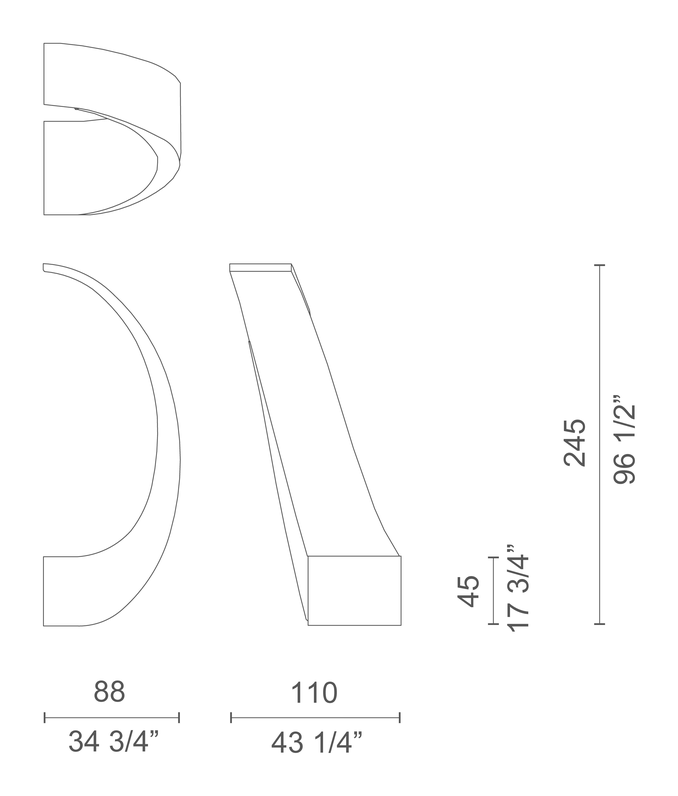 And Sofa by Cappellini, size drawing: DN_1