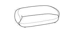 Pacific Sofa by Ditre Italia, size drawing: 3-seat sofa