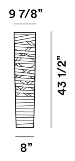 Tress Floor Lamp by Foscarini, size drawing: Tress Media