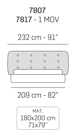 Rubicon High Bed by Nicoline, size drawing 7