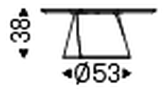 Adrian Wood Coffee Table by Cattelan Italia, size drawing 2