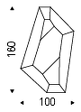 Diamond Wall Mirror by Cattelan Italia, size drawing 2