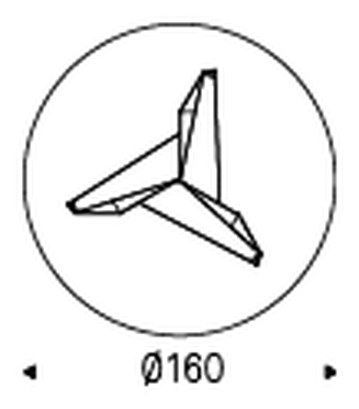 Skorpio Round Dining Table by Cattelan Italia, size drawing 5