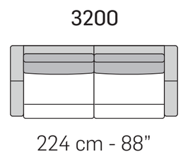 Nausicaa Sofa by Nicoline, size drawing 2