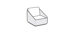 Bend Armchair by Ditre Italia, size drawing: Armchair low mix