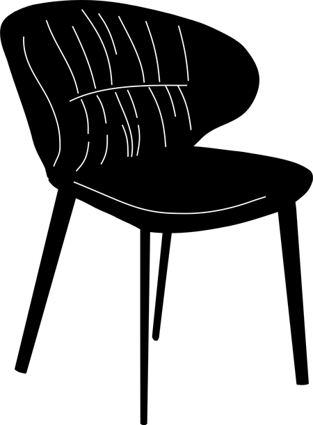 Drop Chair by Bontempi, size drawing: 34.82