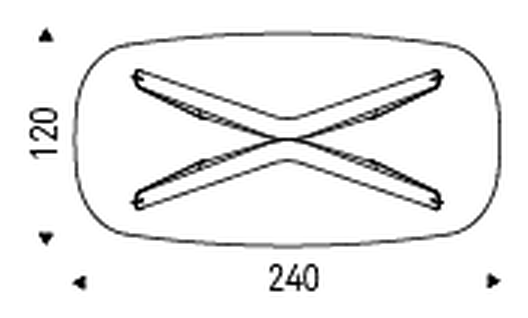 Marathon Dining Table by Cattelan Italia, size drawing 3