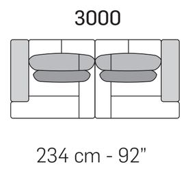 Sirio Sofa by Nicoline, size drawing 2