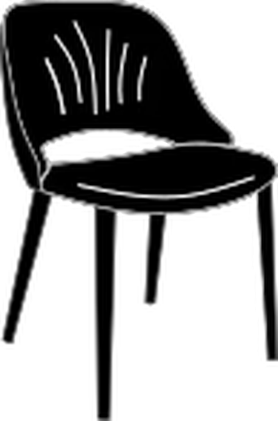 Nova Dining Chair by Bontempi, size drawing: 35.14