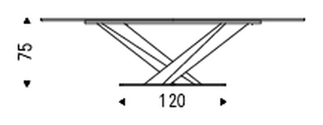 Stratos Keramik Dining Table by Cattelan Italia, size drawing 5
