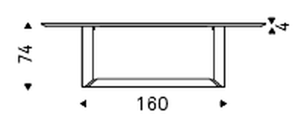 Dragon Wood Dining Table by Cattelan Italia, size drawing 8