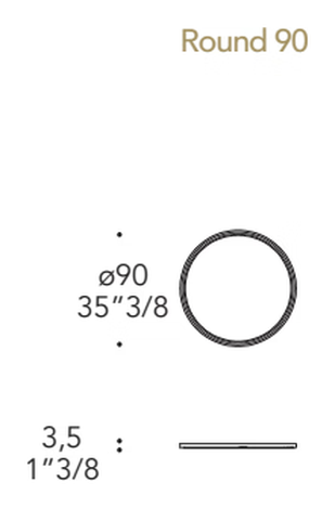 Oh Frame Specchio Mirror by Reflex, size drawing 1