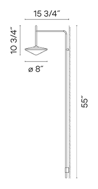 Tempo Lighting Collection by Vibia, size drawing: Model 5767