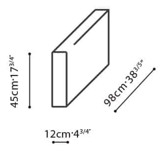 Lola Sofa Bed by Camerich, size drawing: B12F0802