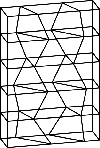 Lexington Bookcase by Bontempi, size drawing: 16.15