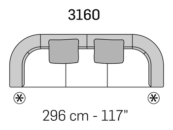 Aura Sofa by Nicoline, size drawing 2