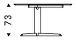 Malibù Desk by Cattelan Italia, size drawing 1